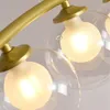 Luxe koperen hanglampen lampen glazen bal Noordse kroonluchter voor eetkamer ontwerp hangende lamp slaapkamer keuken led verlichting