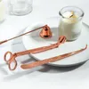 Pacote de presente de acessório de vela 3 em 1 Conjunto de velas luxuosas de aço inoxidável Bell Snuffers Wick Trimmer Wicks Dipper Vintage Home Deco