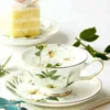 220ml, grzywny zestaw herbaty kości z spodkiem, Camellia Design Tasse A Cafe Ceramic, Espresso Coffee S, Cup and Saucer
