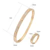 Oorbellen ketting ontwerp armband en ring set voor vrouwen hoge mode klassieke armband koperen schroef eenvoudige trendy sieraden