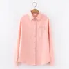 HSA Spring Women's Blouse Solid Multi Colors Lapel Single-Breasted Elegant Casual Oversize Wild Pink Tops 210430