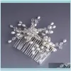 Clips & Barrettes Jewelrydesigners Pearl Bridal Hair Headdress Jewelry Diamond Wedding Aessories Comb Hca01 Drop Delivery 2021 Nwblg