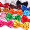 Fashion Bow Tie for Men Women Classic Sequins Bowtie Wedding Party Bowknot Adult Mens Bowties Cravats Yellow