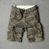 Cargo korta män mode märke designer sommar lyxkvalitetsbyxor manlig bomull retro kamouflage militär camo shorts 210518