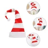 1PC Funny Party Hats Christmas Hats Holiday Theme Hats Long Striped Felt Plush Elf Hat Christmas Party Accessory Red And Green