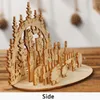 1set en bois bricolage décoration de Noël ornement de Noël cadeau de Noël pour enfant Navidad Natal Noël décoration de la maison Party Supply VT0584