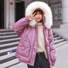 Women's Trench Coats 2021 Women Winter Jacket Hooded With Faux Fur Collar Female Coat Padded Outwear 6 Colors Ladies Parka