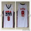 Cheap Men's Retro College Stitched 5 David Robinson 6 Patrick Ewing 8 Scottie Pippen 1992 dream team Basketball Jersey S-XXL
