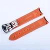 20 21 22mm Branda de relógio de borracha preta de laranja preta Strap para Omega Seamaster Planet Ocean 300m 600m 43 5mm 600m 45 5mm1634630