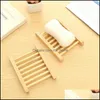 Dishes Aessories Home & Gardenfast Natural Wood Dish Wooden Tray Holder Storage Soap Rack Box Container For Bath Shower Plate Bathroom Drop