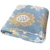 Japanese throw blanket cotton gauze towel four seasons Bedspread soft leisure blanket single double dormitory home sofa cover 211122