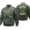 Riverdale South Side Serpents Jacka Män TV Show Mens Bomber Jackor Streetwear Hombre Winter Coats 5XL Male Windbreak Jackor 211013