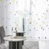 Rideau en tulle triangle de style nordique pour les traitements de fenêtre d'enfants de chambre à coucher d'enfants transparents pour la personnalisation finie de salon 210712