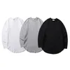 Men Long Sleeve T Shirts Solid Men's Raglan Crew Neck T-Shirt Scooped Bottom Casual Basic Active Sport Style Slim Fitted