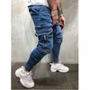 نحيل جينز الرجال الهيب هوب sweatpants البضائع الرجال 211108