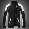 Мужские кожаные куртки повседневные высококачественные классические мотоциклетные велосипед куртка мужчины плюс толстые пальто весна / осень чашек HAMBRE 211008