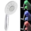 3 Color Temperature Control Bath SHOWER HEAD High Pressure LED Light 7 Color NOZZL Water Saving Sprayer Bathroom ShowerHead SPA H1209