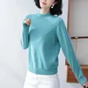 Damenpullover Rollkragen Kaschmir Frauen Pullover Lose Warme Jacke Herbst Winter 2022 Allgleiches Kleidung Wolle Schöner blauer Anzug Einfacher Stil