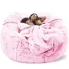 Camp Furniture Giant Beanbag Sofa Cover Big XXL Ingen fylld bönpåse Pouf Ottoman Chair Couch Bed Seat Puff Futon Relax Lounge4297681