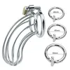 40/45 / 50mm Dispositif de Chasteté Masculine Ceinture En Acier Inoxydable Cage En Métal Retenue Pénis Sex Toys Pour Hommes / Gay Pénis Cock Ring Jeux Pour Adultes P0829