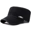 Casual Men's Flat Top Hat Outdoor Sun Hats Old Umyjana czapka wojskowa po prostu kobiet Atlantydka Kuba szeroka Brim301i