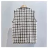 H.SA femmes pull gilet mode Plaid Chic Capes hiver chandails gland Sequin tricot ample hauts femme vêtements 210417