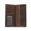 Men Genuine Leather Long Purse Bifold Thin Coin Bag holder Case Wallets