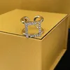Womens Designer Rings Gold Titanium Steel Ring Mens Engagement Love Golen Ring Pearl Diamond F Rings Ladies Jewelry Fashion Gifts 242G