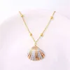 Boho kabuklu kabuk kolye deniz plaj kabuk zincir kolye kolye kadınlar için collier femme kabuk cowrie yaz takı bohemian G220310