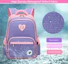 Fengdong sac d'école primaire filles sac à dos 6-10Y livre d'élève élémentaire enfants vert violet rose enfants 211021