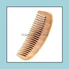 Hårborstar Care Styling Tools Produkter Antistatiska Detangling Natural Green Sandalwood Comb MAS TROOST Drop Delivery 2021 2yghq