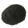 6mm Afro Toupee Siyah Erkekler Için İnsan Saç Afrika Amerikan Peruk Tam Cilt 8x10 inç Mens Kinky Kıvırcık Peruk