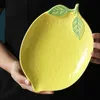 Lemon shaped plate ceramic dish plate rice bowl household tableware personalized creative breakfast dinner plates4852476