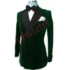 Handsome Double-Breasted Groom Tuxedos Velveteen Groomsmen Man Suit Mens Wedding/Prom/Dinner Suits Bridegroom (Jacket+Pants+Tie) B167