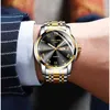 Belushi Top Brand Watch Mężczyźni Ze Stali Nierdzewnej Daty Biznesowej Zegar Wodoodporne Zegarki Luminous Męskie Luksusowy Sport Zegarek Kwarcowy