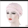 Wraps Chapeaux, Foulards Gants Mode Aessories Drop Delivery 2021 Femmes Confortable Tresse Torsadée Turban Hijab Cap Perte De Cheveux Tête Er Chapeaux