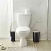 iMucci Bathroom Accessories Set 6 Pieces Bamboo House Sets Toothbrush Holder Soap Dispenser Toilet Brush Trash Can 211222