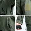 Army Shark Skin Soft Shell Clothes Tactical Windproof Waterproof jacket men Flight Pilot Hood Coat Military Field bomber Jacket 210811