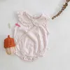 Body Summer Bodysuit Cute Bez Rękawów Kombinezon Kwiatowy Bawełna Baby Odzież Dziewczyna Toddler 210417