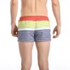 Striped Patchwork Drawstring Swimwear Shorts Män-Sport Strand Shorts Loose Casual Bekväma Mode Manliga Sweatpants Byxor Y0408