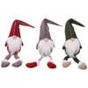 Hang been Kerst Zweedse beeldjes Handgemaakte Kerstmis Gnome Faceless Pluche Pop voor Ornamenten Giften Kinder Kerstmis Decoratie