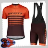 Scott equipe ciclismo mangas curtas jersey (babador) shorts conjuntos mens verão respirável estrada roupas de bicicleta mtb outfits esportes uniformes y21041490
