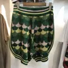 Pantaloncini da uomo Estate in pantaloncini sportivi in maglia casual uomo e donna coppie high street piuma di pavone pantaloni Harlan larghi a 5 punti