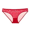 Kvinnors trosor Varsbaby Sexy S-XXL Big Red Garn Transparenta Briefs Low-Rise GenomeS-Through Andas