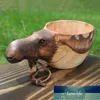 Portable Camping Drinking Cup Funny Creative Wooden Mug Animal Shape Hand Carved Outdoor Cup with Lanyard for Coffee Tea Milk Factory price expert design Quality