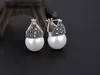 Lotus Fun Real 925 Sterling Silver Natural Matka Pearl Fine Jewelry Vintage Moda Drop Kolczyki dla kobiet Brincos