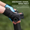 West Bike Half Finger Handskar Andningsbar Anti-Slip Silicone Palm Hollow Back Gloves Sport Training Fitness Cykling Unisex Glove H1022