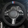 Coprivolante per auto in vera pelle scamosciata nera per BMW F87 M2 F80 M3 F82 M4 M5 F12 F13 M6 F85 X5 X6 M F33 F30 M Sport