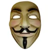 Party Masks Vendetta mask anonymous of Guy Fawkes Halloween fancy dress costume white yellow 2 colors