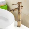 Rubinetti per lavandino del bagno Maniglie monocomando classiche Rubinetto in ottone stile bambù Rubinetti per lavabo a vaso Anf0964763682